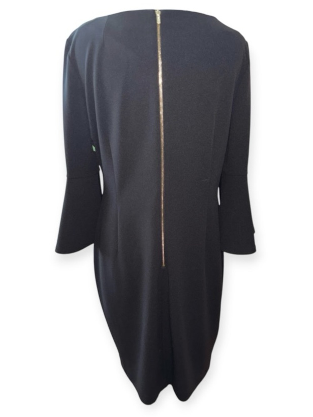 Calvin Klein Black Bell-Sleeve Midi Dress, P2P:20”, L:40” - Picture 4 of 10